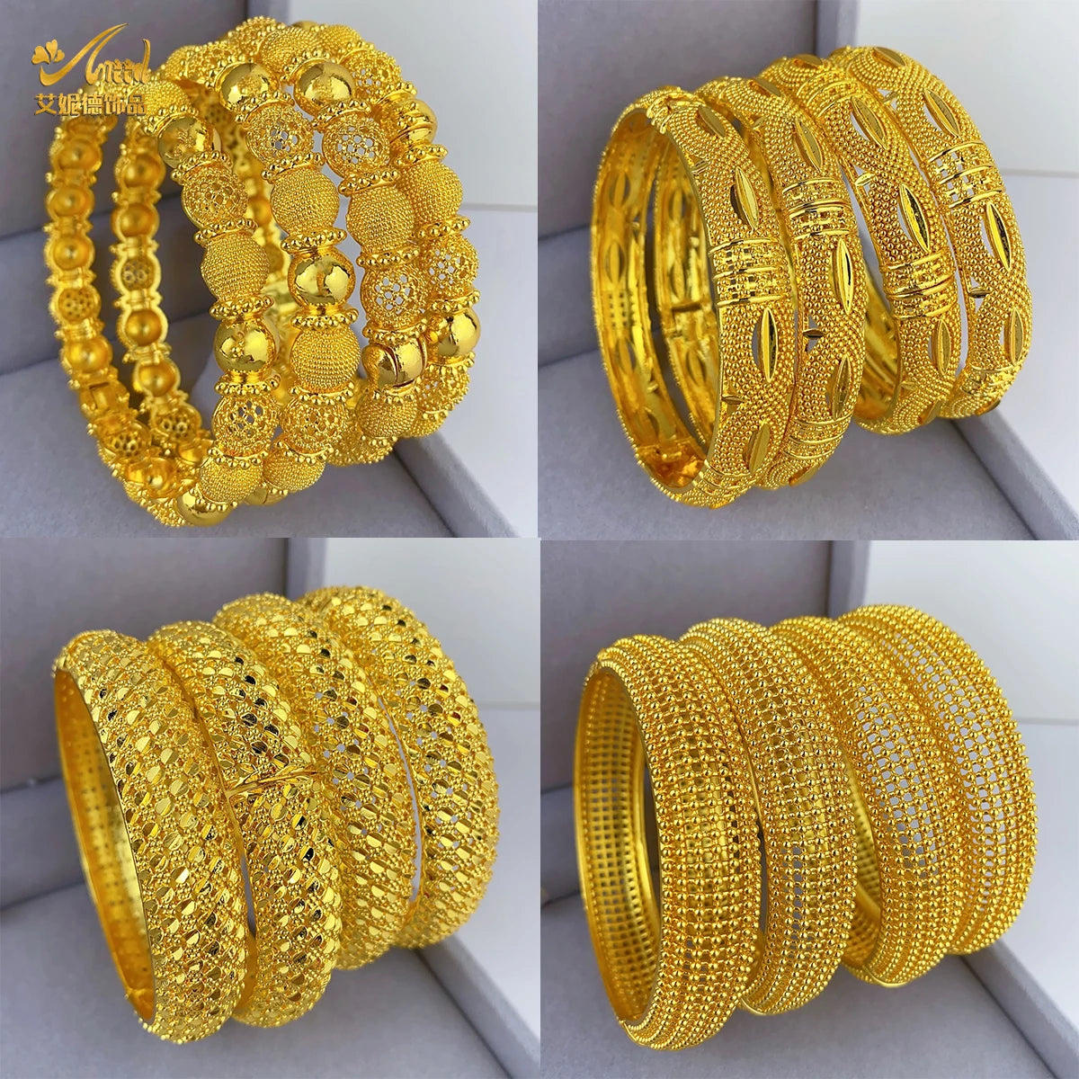 Luxury Gold Color Indian Design Bangles